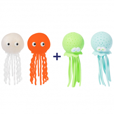 Rinkinys - Purškiantis vandens žaislas Octopus + Jellyfish