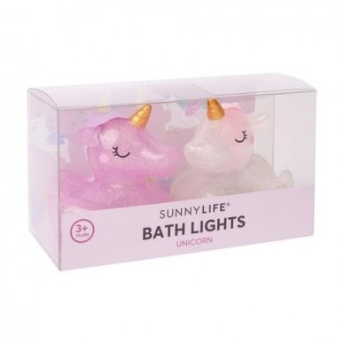 Rinkinys -  Šviečiantys vonios žaislai Unicorn + Croc
